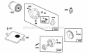 Oil Pump And Oil Filter Diagram and Parts List for  Briggs and Stratton Engine